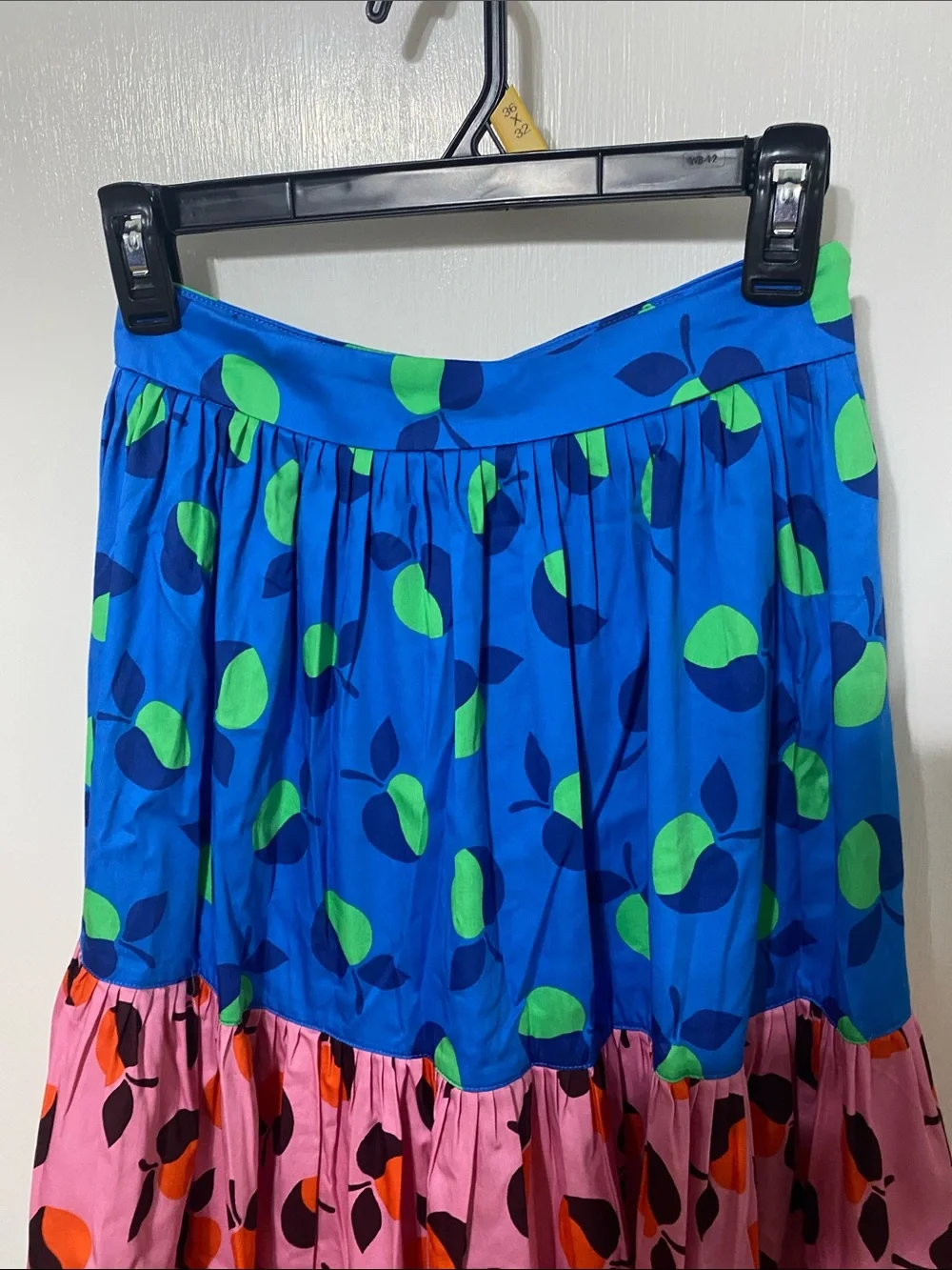 kate spade Vibrant Tiered Maxi Skirt in Blue, Pink & Green